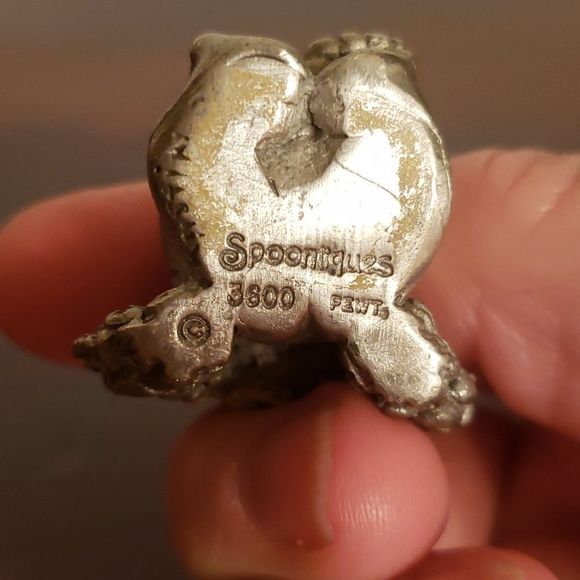 Vintage Spoontiques Sitting Cherub Small Pewter Figurine (3800) - Picture 6 of 6